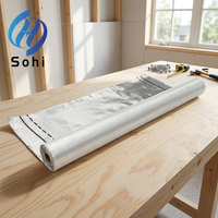 Membrane d'isolation thermique en aluminium à haute réflectivité, directement de l'usine Sohi, avec renfort en maille PE pour toiture et murs