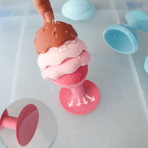 Juguetes de baño de aprendizaje educativos para bebés personalizados de fábrica, apilador de helados, ventosa, bloques de construcción, juguete apilable para bebés - Product Image 3