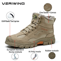 Chaussures de sécurité isolées en cuir pour hommes, respirantes, anti-perforation, avec embout en plastique, résistantes aux chocs, 6kV, pour travaux en hiver extrêmement froid