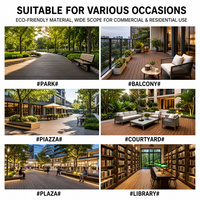 Plancher composite bois-plastique (WPC) écologique pour extérieur, antidérapant, imperméable, pour jardin et terrasse, finition durable, direct usine