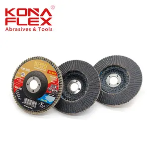Konaflex 4 인치 (100mm) 실리콘 카바이드 플랩 디스크 플랩 휠 연삭 및 연마 유리/대리석/목재/금속