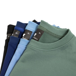 Fabriqué en Chine. Vente en gros de sweats à capuche en molleton uni de haute qualité OEM, blanc, col rond, personnalisable. - Product Image 3
