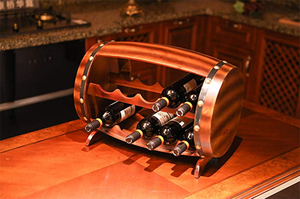 Commercio all'ingrosso Su Misura In Legno Barile di Birra A Forma di Bottiglia di Vino Vino Rack 10 Decorativa Supporto Del Vino di Qualsiasi Dimensione - Product Image 3