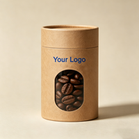 Emballage personnalisé en tube de papier kraft cylindrique écologique et biodégradable pour le thé, le café, les boissons, taille personnalisable, couleur personnalisée