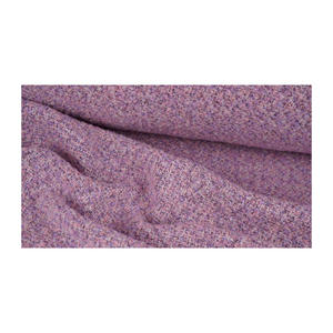 Tissu en tweed fantaisie de qualité supérieure fabriqué en Corée, multi-rose-violet, texture bouclée douce, textile tissé sur mesure OEM & ODM - Product Image 3