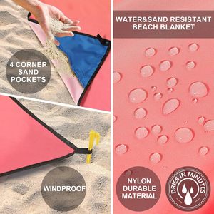 Tapete de Picnic Ligero Antiarena para Actividades al Aire Libre en la Playa, Mini Tapete Plegable Impermeable para Acampar en la Playa, <span class=keywords><strong>Manta</strong></span> de Bolsillo - Product Image 3