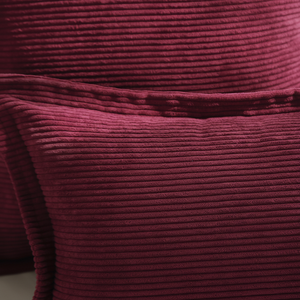 Housse de coussin moderne minimaliste en velours côtelé, couleur unie, rayée, pour canapé, sans rembourrage, en tissu polyester HM 10 - Product Image 1