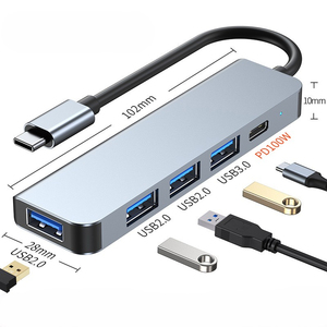 5 <strong>in</strong> 1 <strong>Ports</strong> Desktop Hub Splitter High Speed PC Usb3.0 5 <strong>Port</strong> Adapter Charging 5-<strong>port</strong> Docking Station 2.0 3.0 Usb Hubs <strong>in</strong> Desk - Product Image 2