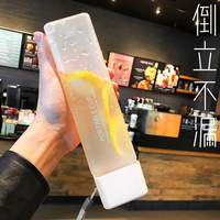 Bouteille d'eau en plastique givré, ml, contenant Transparent Portable, pour jus de fruits, anti-fuites, gourde pour les voyages, pour le Sport en plein air et en Camping
