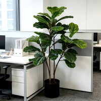 Direkt vom Hersteller: Künstlicher Ficus Lyrata Baum aus Plastik für Hochzeiten, Haus, Garten und Geburtstagsdekoration