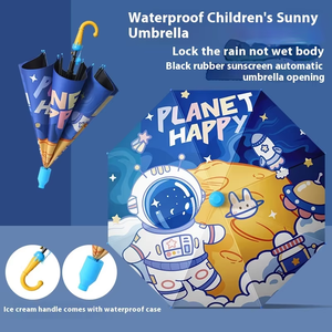 Nouveau mignon dessin animé enfants étudiant exclusif Portable étanche couverture parasol automatique <span class=keywords><strong>parapluie</strong></span> pour pluie briller - Product Image 3