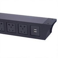 Multiprise 3 prises avec chargeur USB rapide, multiprise de bureau dissimulée à suspendre sous la surface du bureau