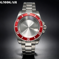 Boîtier de montre de plongée mécanique en acier inoxydable 40 mm avec verre saphir, bracelet 20 mm, mouvements NH34/NH35/NH36/NH38, boucle réglable