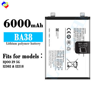 Baterías recargables de teléfono móvil al por mayor batería de litio BA38 6000mAh para IQoo Z9 5G l2302 I2218 - Product Image 2