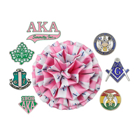 Broche de revers personnalisée Jack and Jill of America, fleur de sororité rose et blanche, corsage pour fille, vente en gros Chine