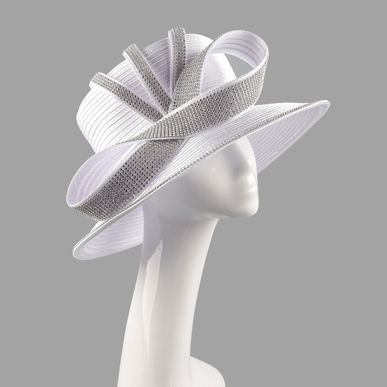 2845 White Wedding Bride Fascinator Hat For Women Elegant Formal Church S276cf26cfbbb405c8cee9a2604875  main image 3