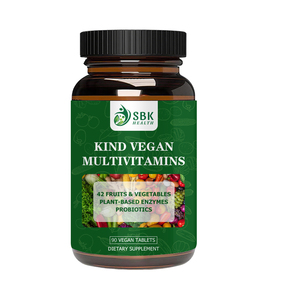 Private Label Kind Vegan Multivitamins Tablets with Riboflavin Energy Brain Health Bone Strength Muscle Function Tablets - Product Image 1