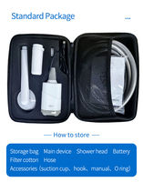 3.7V Rechargeable IPX8 Étanche PVC Portable Douche pour Camping En Plein Air Randonnée Voyage 1L/3L/5L Lumière pour Bain Décontracté