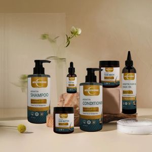 Ensemble Shampooing et Après-Shampooing Bio Anti-Pelliculaire à l'Huile d'Arbre à Thé et Kératine pour <span class=keywords><strong>Cheveux</strong></span> Nourris, Doux et Non <span class=keywords><strong>Gras</strong></span> – Cosmétiques de Beauté - Product Image 5