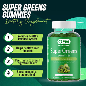 Factory Green Superfood Gummies Suppléments verts quotidiens Favorise la santé du foie, la santé digestive et le système immunitaire - Product Image 6