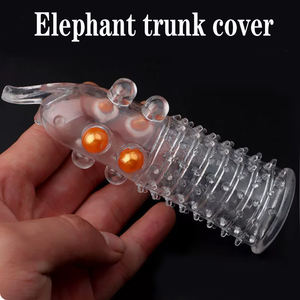 Silikon Penis Modell gerippte Kondome Sax Spielzeug für Männer mit Elefant Trunk Cover Produkt kategorie Sexspielzeug - Product Image 2