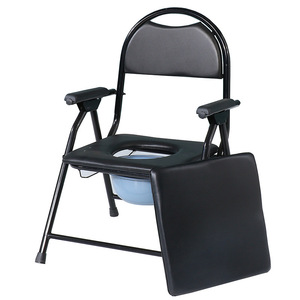Folding <b>Commode</b> <b>Chair</b> Steel Pipe Portable Toilet Stool For Elderly And Pregnant Women - Product Image 3