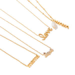 Perhiasan trendi kalung zirkon amplop baja tahan karat berlapis emas 18K untuk anak perempuan - Product Image 6