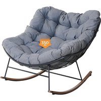 Mecedora para Patio y Sala de Estar para Todas las Edades, Cómodo Sofá de Lectura, Moderna y Acogedora Silla Mecedora de Descanso con Cojín