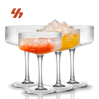 Verres à vin en cristal hauts et larges, style vintage moderne, pour champagne, idéaux pour les mariages et les cocktails – Vente en gros