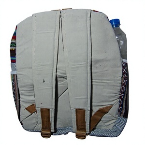 Adjustable Straps Canvas Waterproof <b>Laptop</b> <b>Backpack</b> Eco-Friendly Spacious Compartments Geometric Pattern Custom Logo Durable - Product Image 5