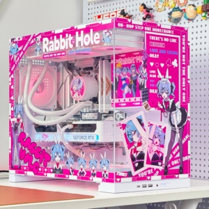 NPC Air3 ATX 크리스마스 테마 풀 타워 게임용 컴퓨터 케이스 금속 건설 측면 패널 창 사용자 정의 가능 - Product Image 3