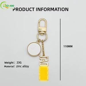 Eco-friendly Plating Factory Custom Logo Zinc Alloy Pattern letters keychain for Promotional Gifts Ornaments Luggage Tags - Product Image 3