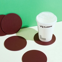 Sous-verres en cuir en vrac, sous-verres en cuir PU personnalisés, lot de 6 sous-verres en cuir, protection contre les déversements pour table et bureau