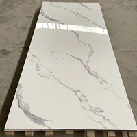 Panel de PVC con Aspecto de Mármol, Impermeable y Flexible, Panel de Pared Interior, Panel de Pared Decorativo de Fibra de Bambú para Hogar y Hotel
