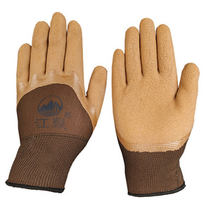 Jiangquan Latex Foam Work <b>Gloves</b> Full Hanging Anti Slip Breathable Construction Safety <b>Gloves</b> - Product Image 1