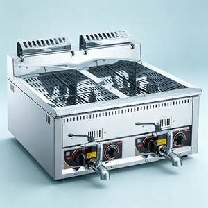 Fritadeira a Gás de Bancada com Grande Capacidade 12L+12L, 2 Cestos, para Fritar Batatas Fritas, com Controle de Temperatura - Product Image 3