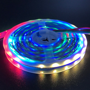 Bande lumineuse LED RGB flexible 30 LED/m, télécommande, intensité réglable, IP65, guirlandes lumineuses décoratives d'intérieur, Ra80, 6000K, lumière du jour - Product Image 3