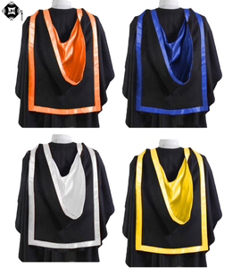 Vestido de graduación preescolar personalizado de fábrica de buena calidad UK Doctoral PHD capucha de graduación con vestidos de terciopelo de lujo al por mayor - Product Image 2