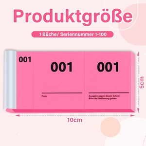 Blocco di numeri da 1 a 100, numeri doppi, blocchetti numerati a strappo, numeratore per <span class=keywords><strong>tombola</strong></span>, premi per eventi, biglietti per lotterie, ricevute - Product Image 2