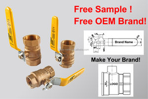 Yuhuan Italy BSP NPT полированный тяжелый женский латунный шаровой клапан с внутренней резьбой с ручкой-бабочкой - Product Image 3