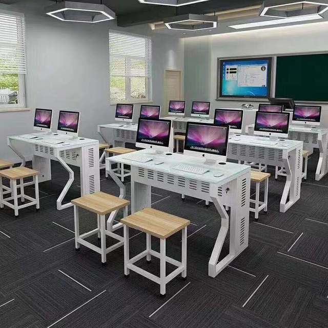 Ergonomic Modern Flat Computer Desk for Home Office School Bedroom Hotel Classroom Furniture