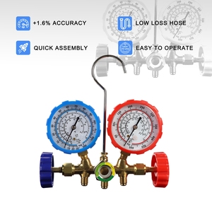 C303 hvac מערכת קירור אוויר אוטומטי מרכך טעינה סעפת מד סט פליז r134a r502 r410a r404 לחץ לחץ - Product Image 4