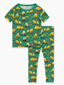 Pyjama Enfant en Bambou pour Filles, Ensemble de Nuit Imprimé, Stock en Liquidation, En Stock, Prix Bas, Prêt à Expédier, Vente en Gros à l'Unité - Product Image 3
