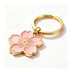 พวงกุญแจแฟชั่นผลไม้ดอกไม้เคลือบแข็งแบบกำหนดเอง ทำจากโลหะผสมสังกะสี - Product Image 3