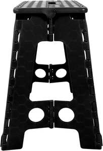 Taburete Plegable de Plástico Resistente, Soporta hasta 400 Libras, Taburete Plegable Antideslizante de Plástico para Adultos - Product Image 4