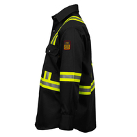 Chemise de travail ignifuge et antistatique 100 % coton à manches longues, réfléchissante, taille personnalisée, résistante au feu