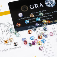 Redleaf moissanite vente en gros moissanite forme de coussin certifiée GRA VVS1 couleur fantaisie par carat personnaliser pierre moissanite