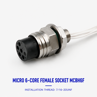 Kabel Konektor Bawah Air HYSF SUBSEA MCIL6M Micro 6-Pin Male Inline Tahan Air, Steker Listrik Bawah Laut untuk ROV AUV Marine Pcb/fpc