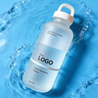 Bouteille d'eau en verre givré de 500 ml avec couvercle, personnalisable avec logo, pour hydratation quotidienne, vente en gros usine