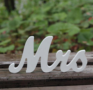 Vintage Sr. y Sra. Letra de madera blanca Soporte DE BODA Logo Soporte Decoración Regalo DE BODA Decoración del hogar - Product Image 5